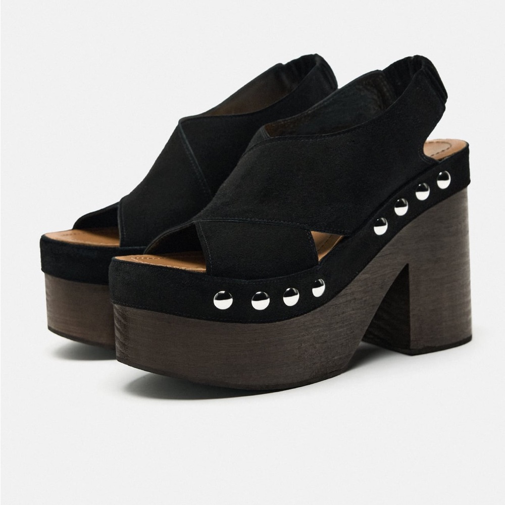 Sold! Zara high heel leather sandals limited edition
